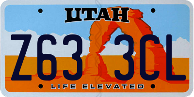 UT license plate Z633CL