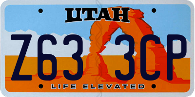 UT license plate Z633CP