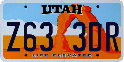 UT license plate Z633DR
