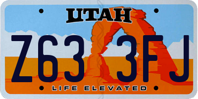 UT license plate Z633FJ