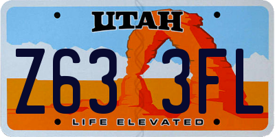UT license plate Z633FL