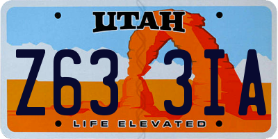 UT license plate Z633IA