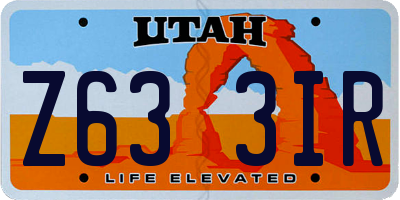 UT license plate Z633IR