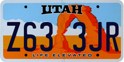 UT license plate Z633JR