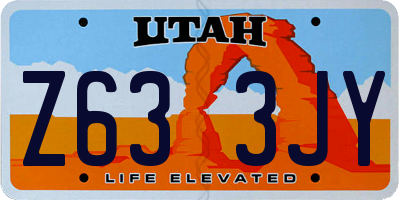 UT license plate Z633JY