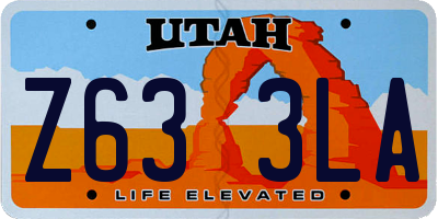 UT license plate Z633LA