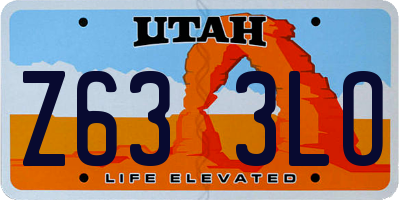 UT license plate Z633LO