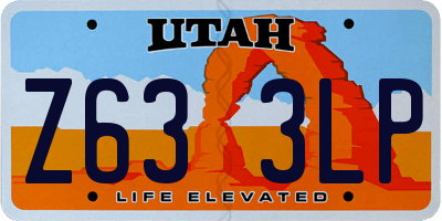 UT license plate Z633LP