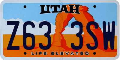 UT license plate Z633SW