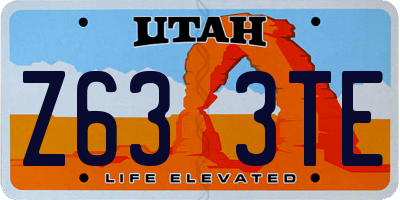 UT license plate Z633TE