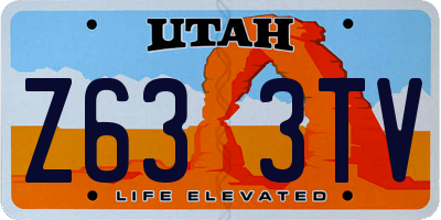 UT license plate Z633TV