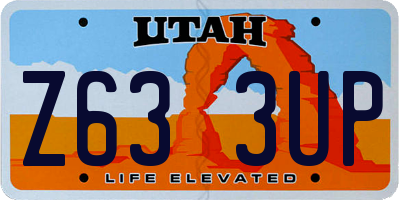 UT license plate Z633UP