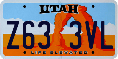 UT license plate Z633VL