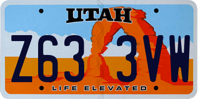 UT license plate Z633VW