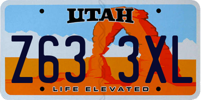 UT license plate Z633XL