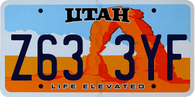 UT license plate Z633YF