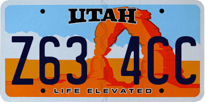 UT license plate Z634CC