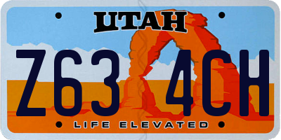 UT license plate Z634CH