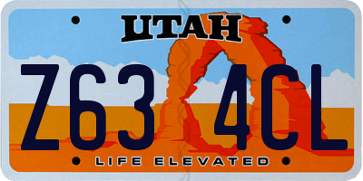 UT license plate Z634CL