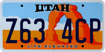 UT license plate Z634CP