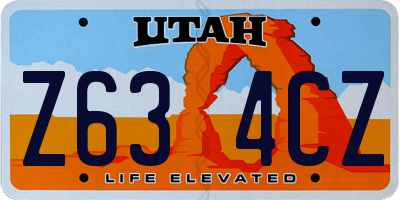 UT license plate Z634CZ