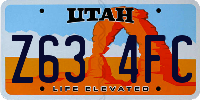 UT license plate Z634FC