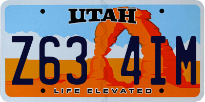 UT license plate Z634IM