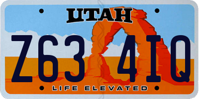 UT license plate Z634IQ