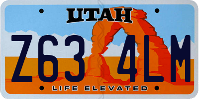 UT license plate Z634LM