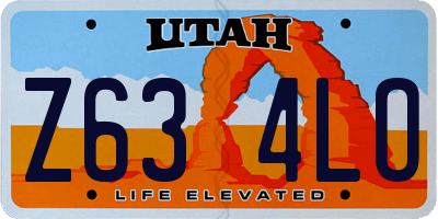 UT license plate Z634LO