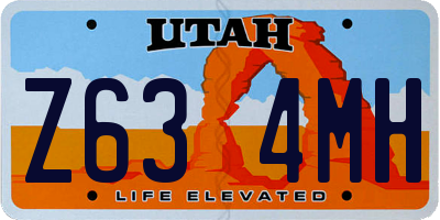 UT license plate Z634MH
