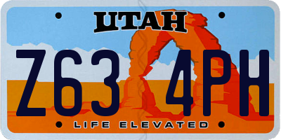 UT license plate Z634PH