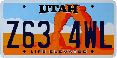 UT license plate Z634WL
