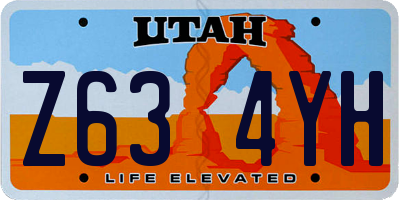 UT license plate Z634YH