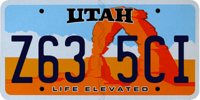 UT license plate Z635CI