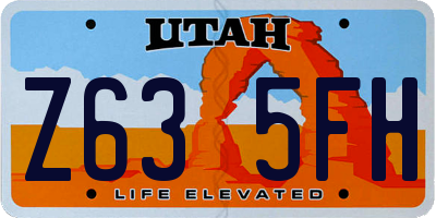 UT license plate Z635FH