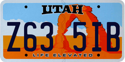 UT license plate Z635IB