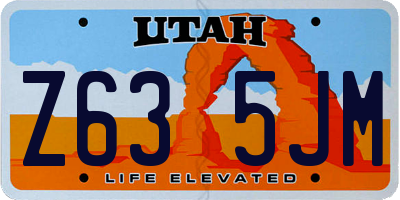 UT license plate Z635JM