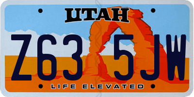 UT license plate Z635JW