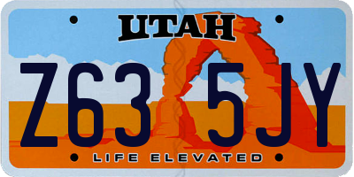 UT license plate Z635JY