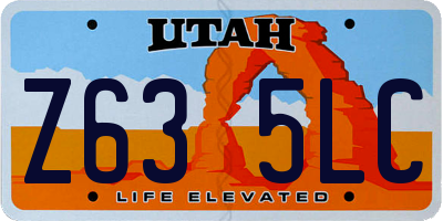 UT license plate Z635LC