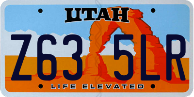 UT license plate Z635LR