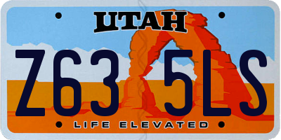 UT license plate Z635LS
