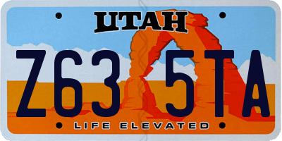 UT license plate Z635TA