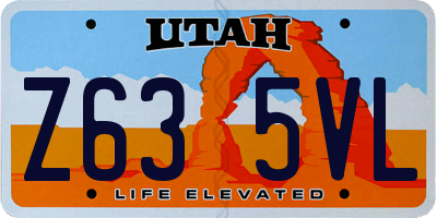 UT license plate Z635VL
