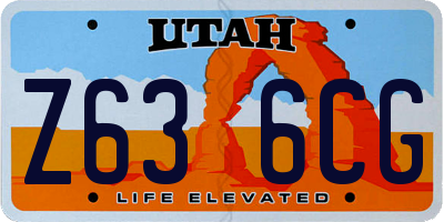 UT license plate Z636CG