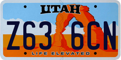 UT license plate Z636CN
