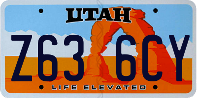UT license plate Z636CY
