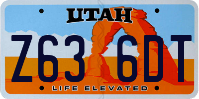 UT license plate Z636DT