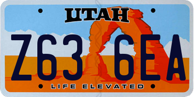 UT license plate Z636EA
